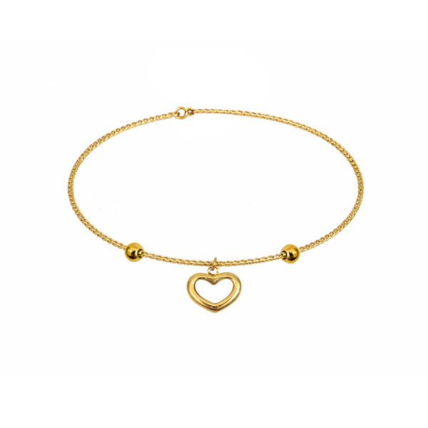 Golden Heart Drop Bracelet