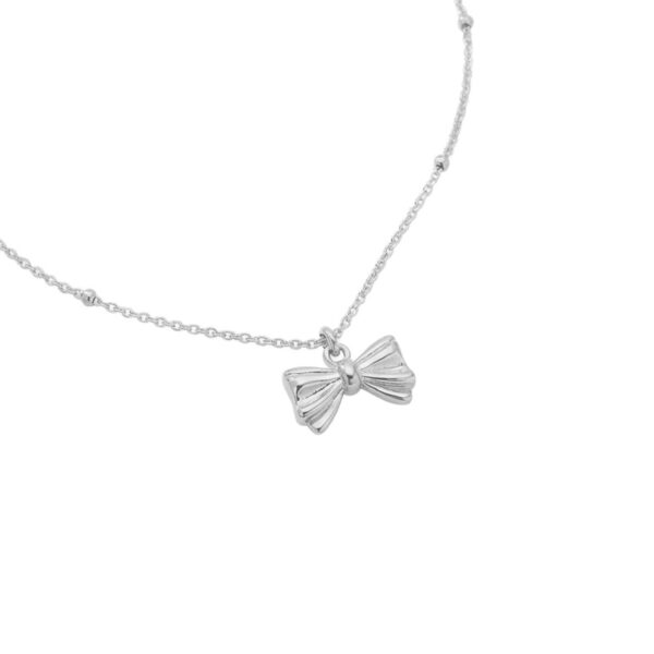 Silver Grace Bow Necklace