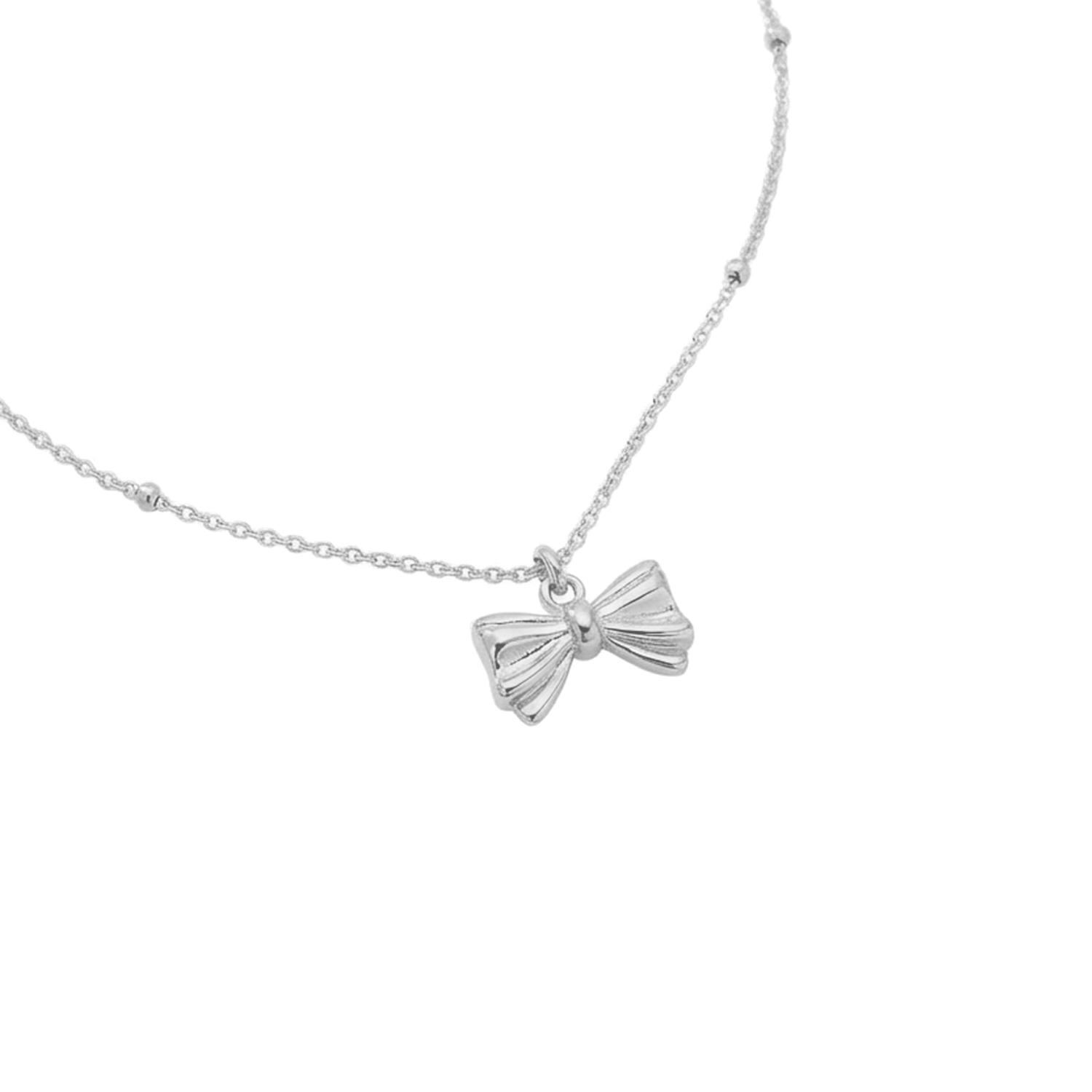 Silver Grace Bow Necklace - Image 2