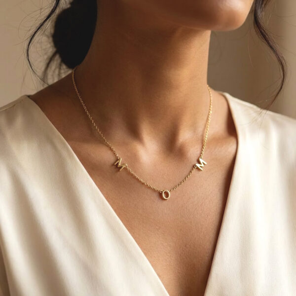 Mom grace initial Necklace