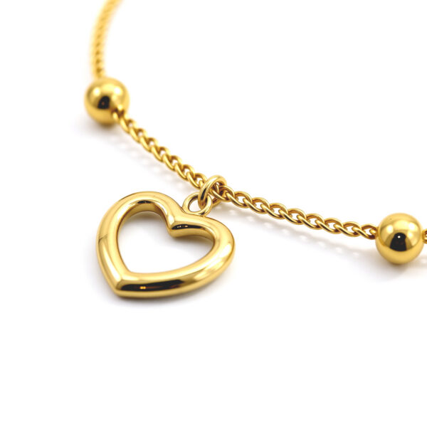 Golden Heart Drop Bracelet